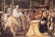 COELLO, Claudio, Charles II Adoring the St Sacrament